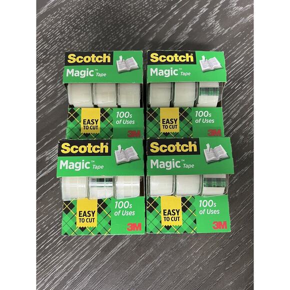Scotch 3M Magic Tape Multipurpose Matte Finish 3/4" x 325" ea - 12 Rolls Total - Picture 1 of 4